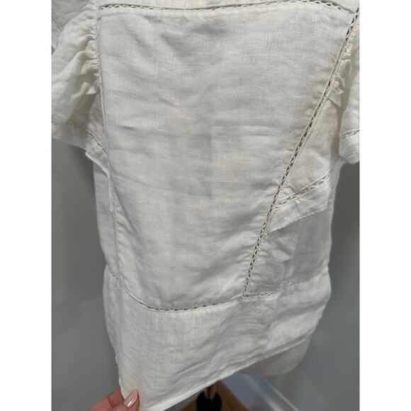 Faherty Linen Blouse Size S - Picture 5 of 6